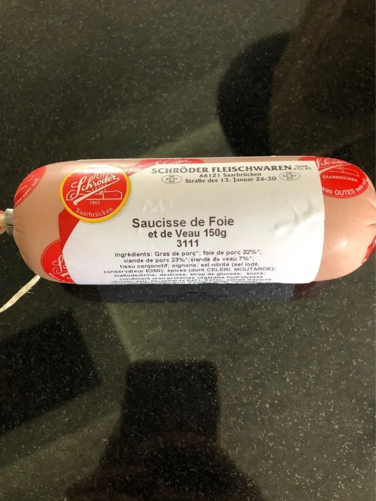 Saucisse de foie et de veau