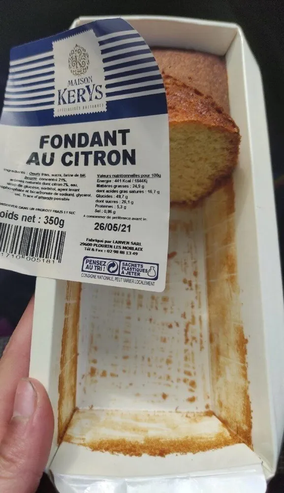 Fondant au citron
