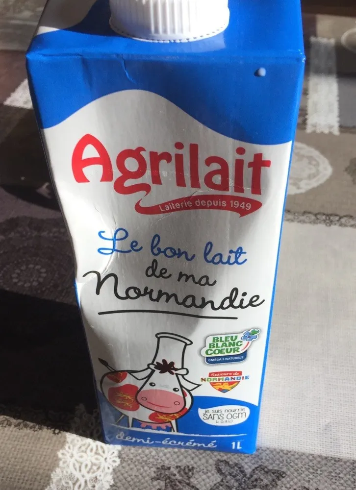 Lait demi-écrémé UHT BBC sans OGM Normandie