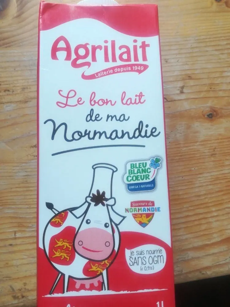 Lait entier UHT BBC sans OGM Normandie