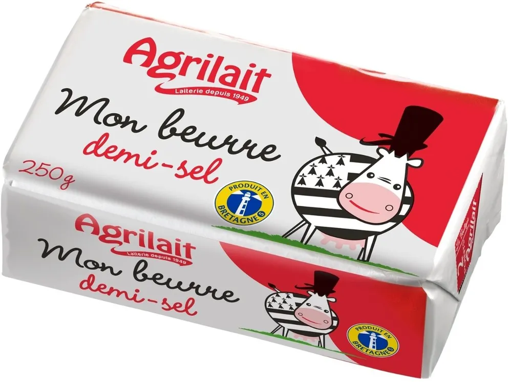 Beurre plaquette 250g demi-sel