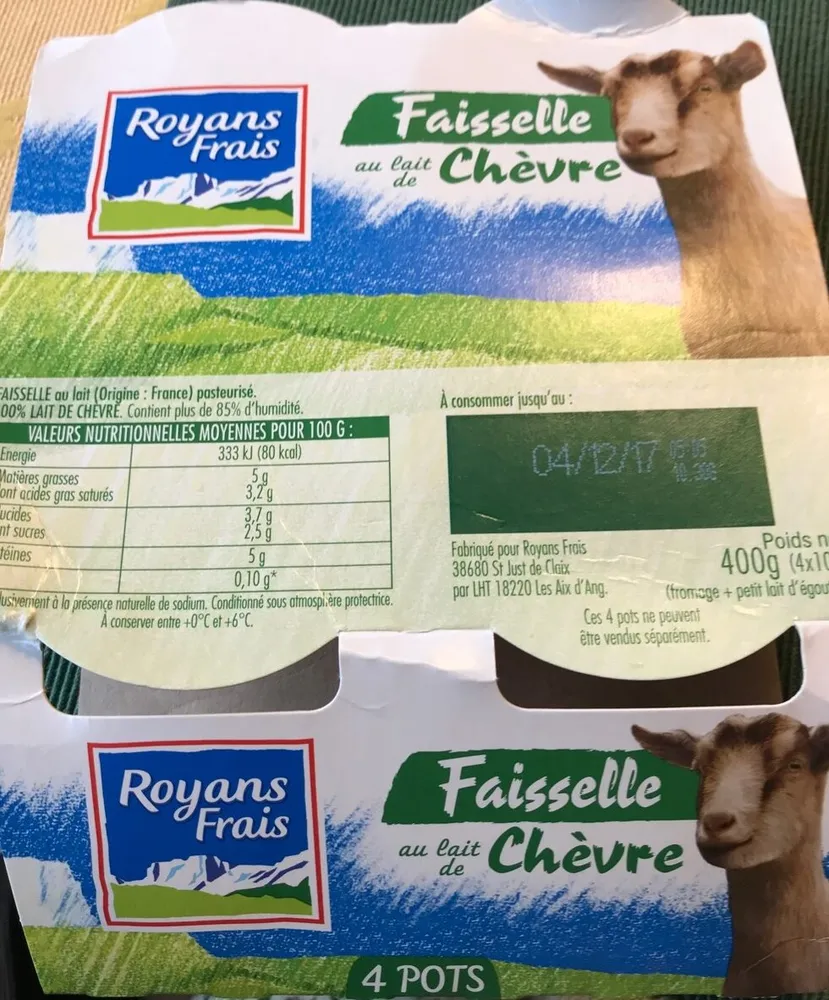 Faisselle au lait de chèvre