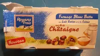 Fromage blanc battu sur lit de chataigne