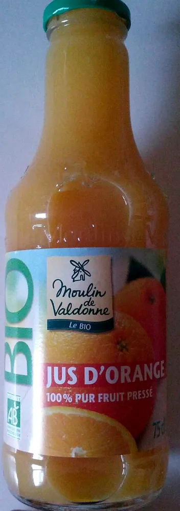 Jus d'orange 100% pur fruit pressé bio