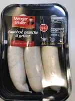 Saucisses blanches a griller METZGER MULLER, 3 pieces