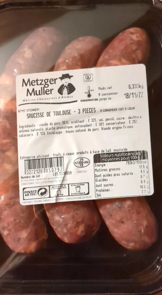 Saucisse de toulouse