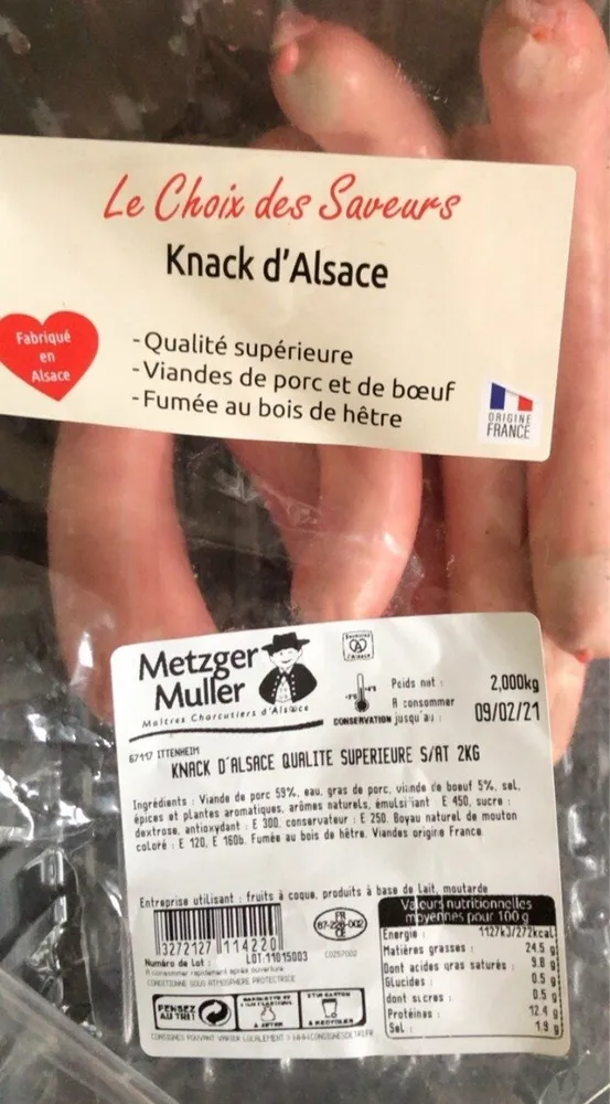 Knack d’Alsace qualité supérieure