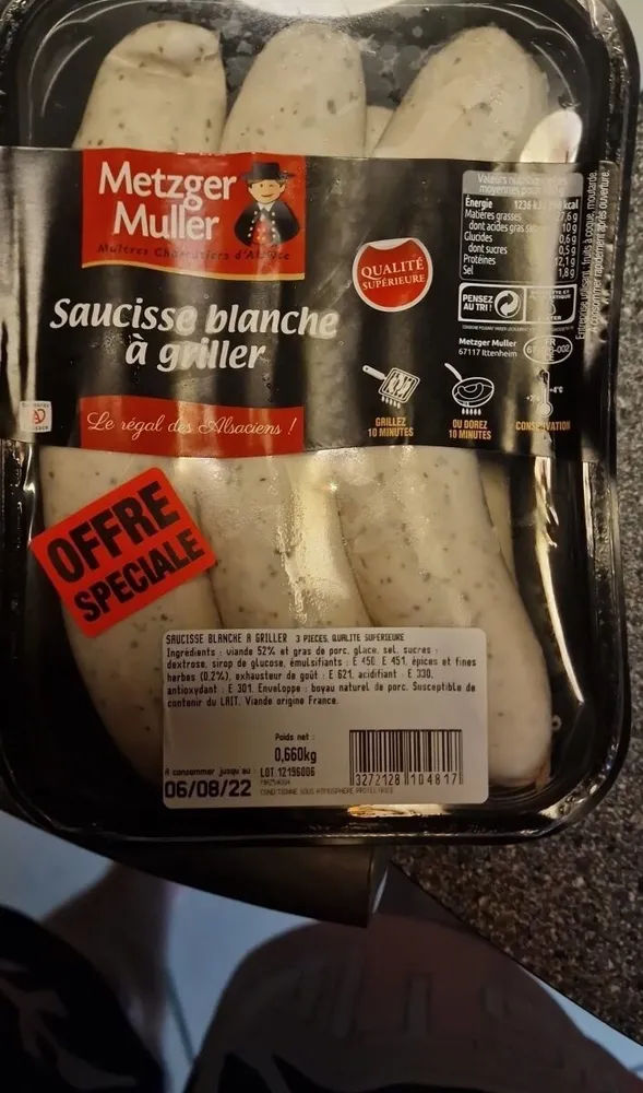Saucisse blanche à griller