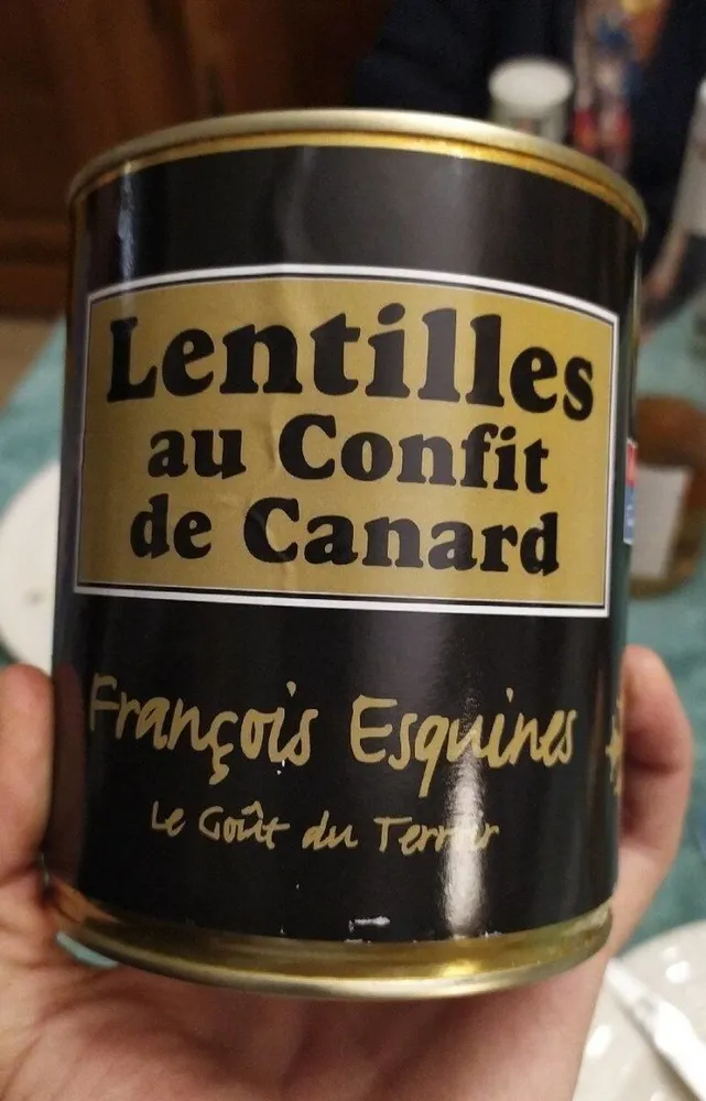 Lentilles au confit de canard