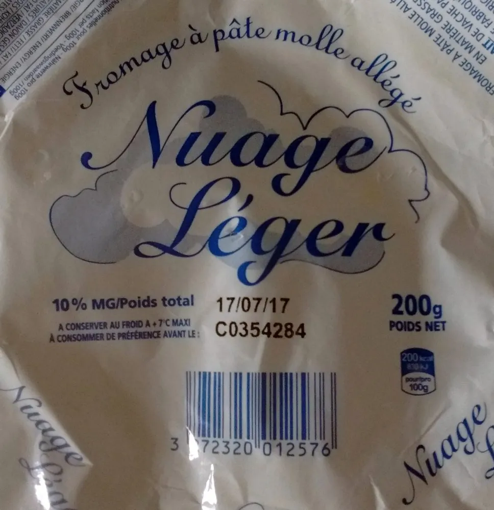 Nuage Léger - Fromage à pâte molle allégé