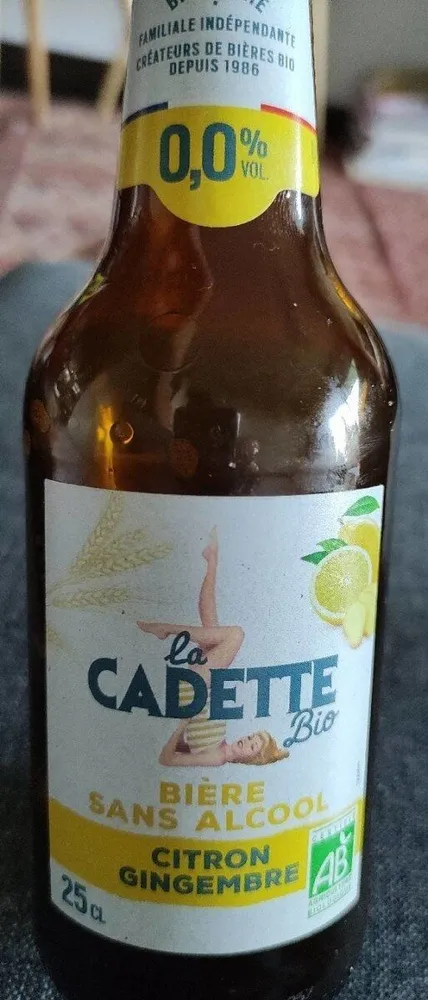 La cadette - bière sans alcool Citron - Gingembre