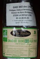Saucisse sèche bio pur porc