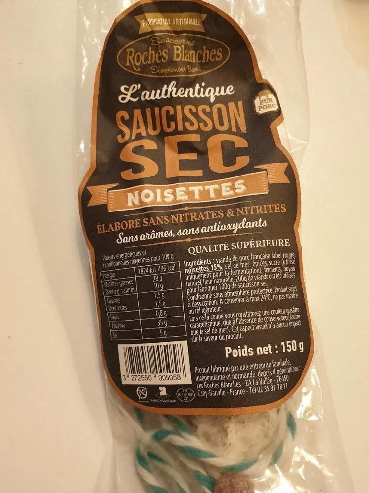 Saucisson sec noisettes