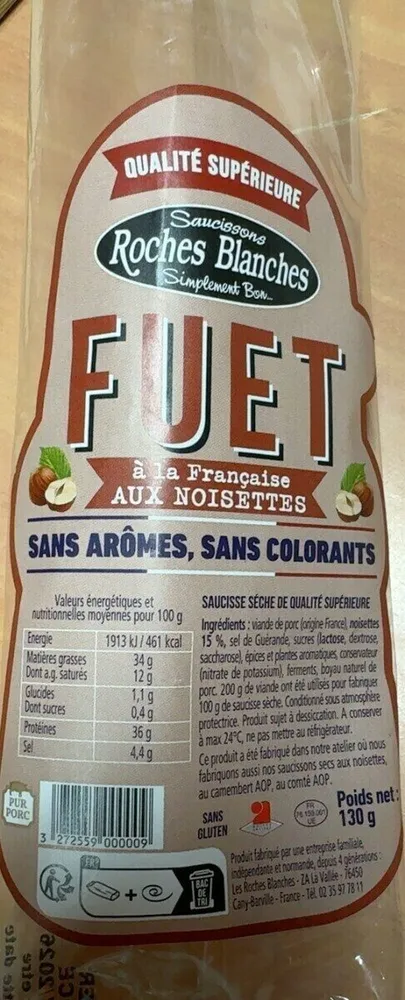 Fuet à la française aux noisettes