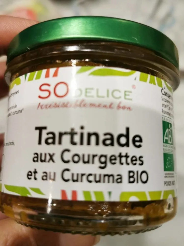 Tartinade aux courgettes et au curcuma Bio