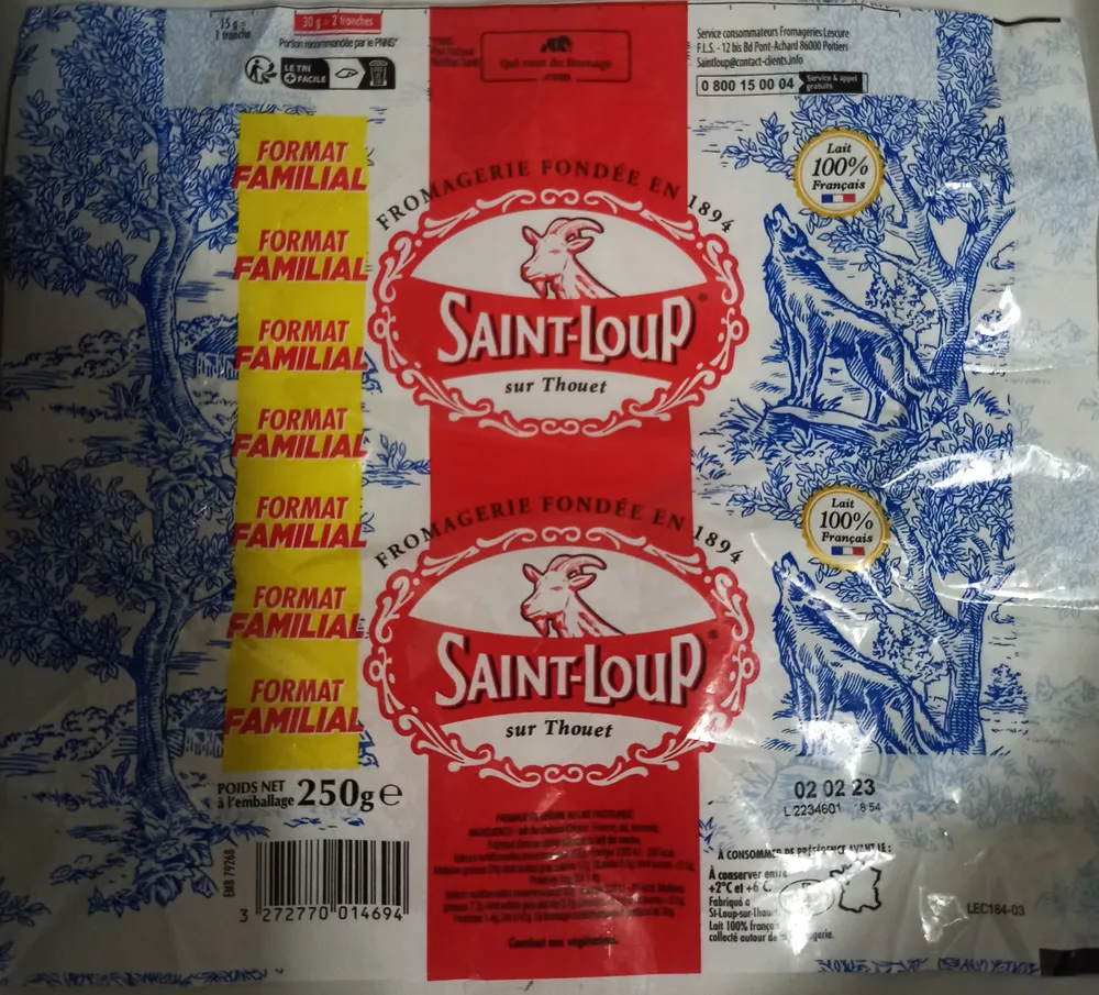 Saint-Loup Fromage de chèvre, familial 250g