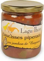 Saucisses piperade au jambon de bayonne