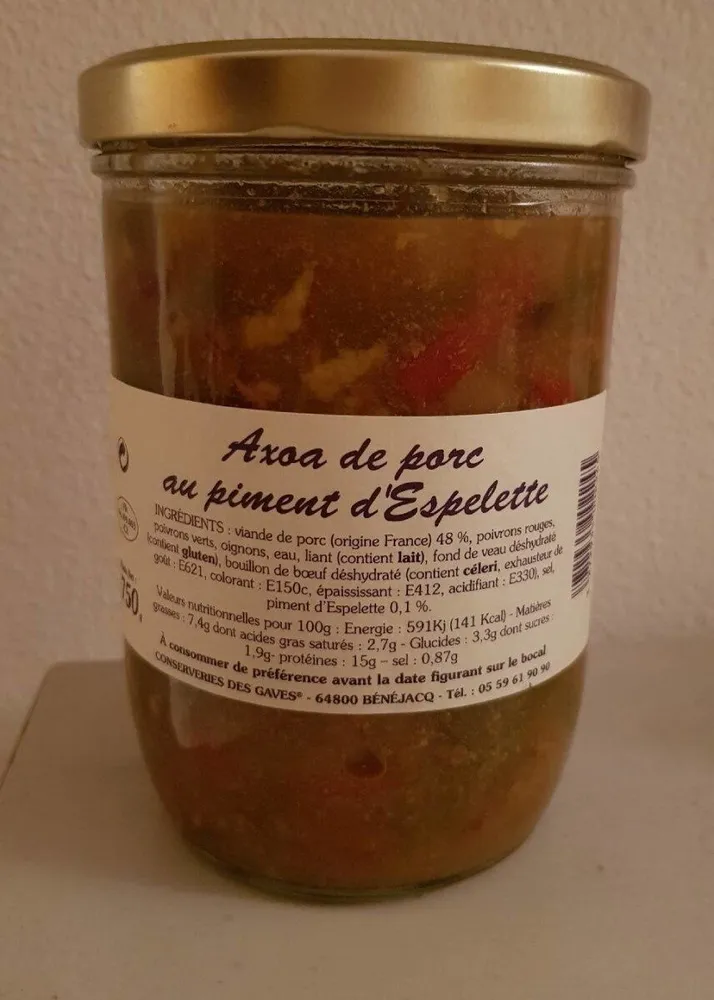 AXOA de porc au piment d'Espelette