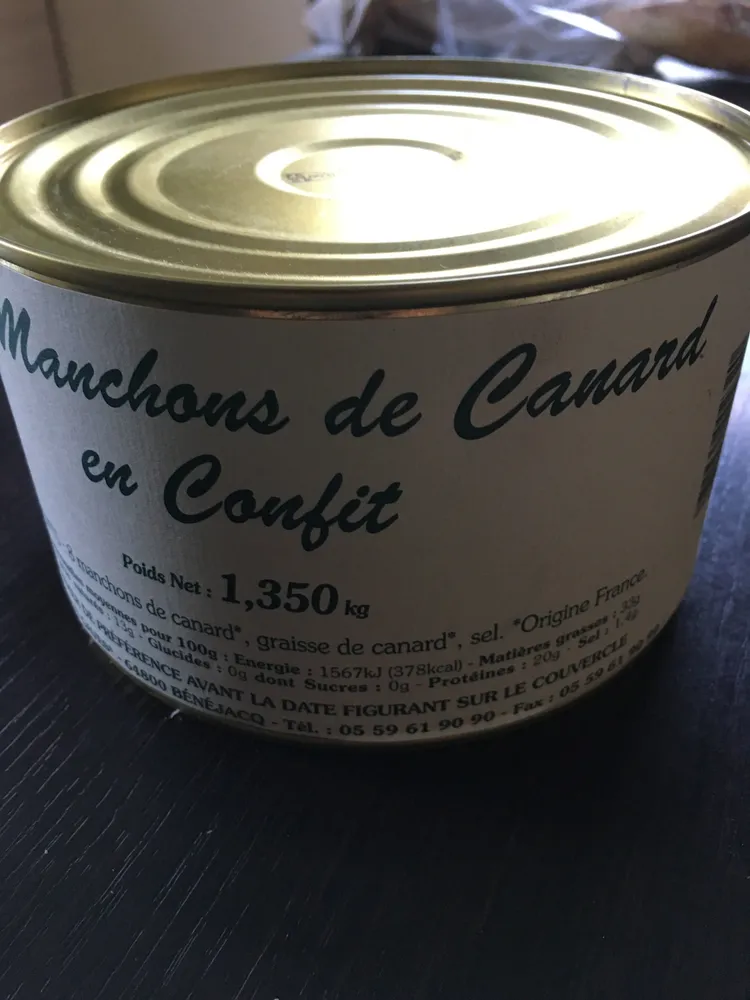 8 manchons de canard en confit