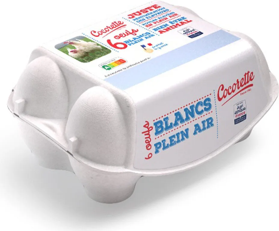 Cocorette Plein Air Blanc M/G X 6