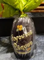 Œuf chocolat noir décoré