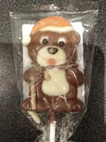 Sucette de chocolat au lait décoré