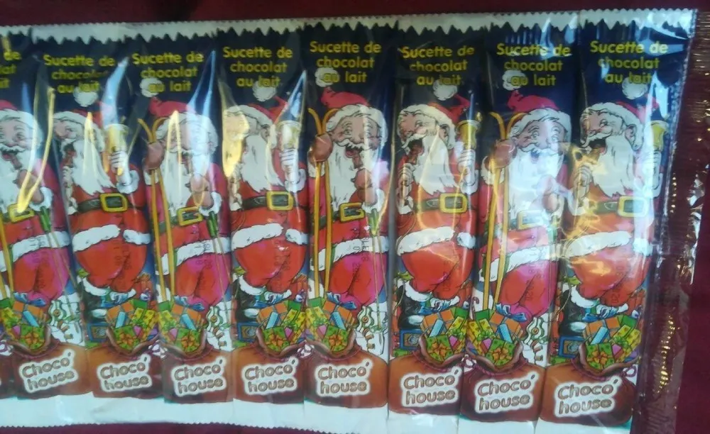 Sucette de chocolat au lait