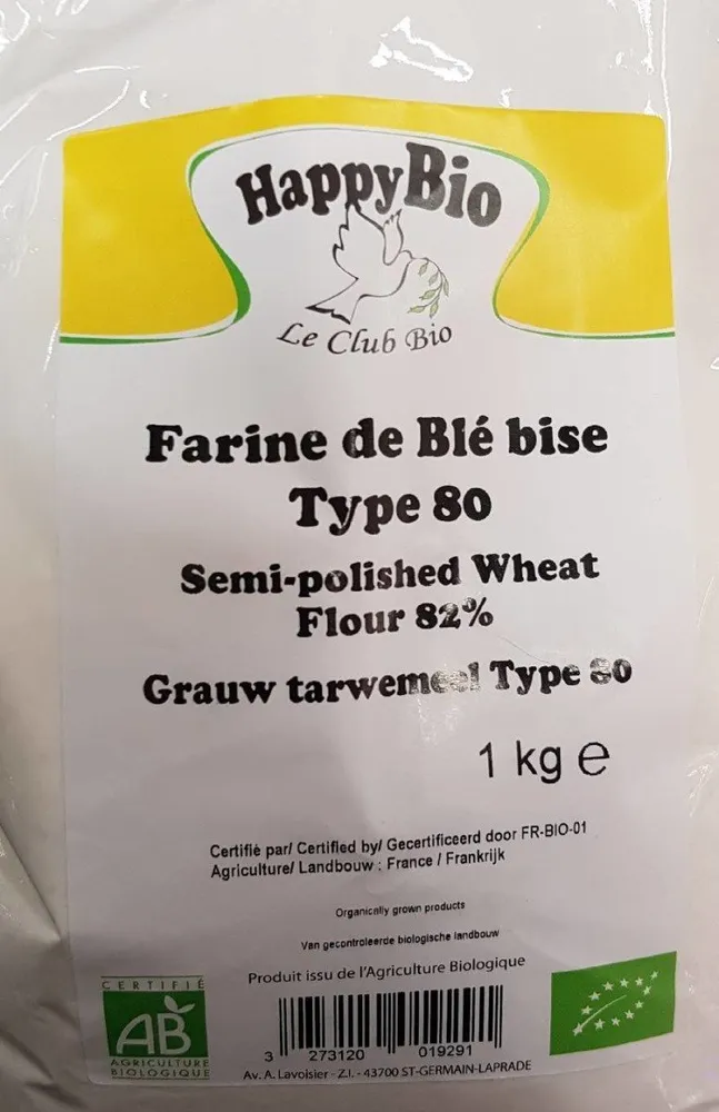 Farine de ble bise T80 HAPPY BIO