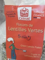 Flocons de lentilles vertes