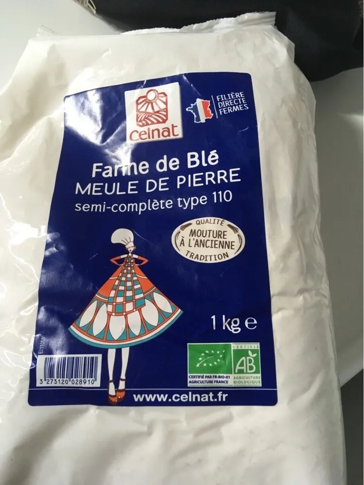 Farine de ble meule de pierre semi complete type 110