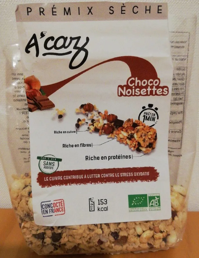 Premix sèche choco noisettes