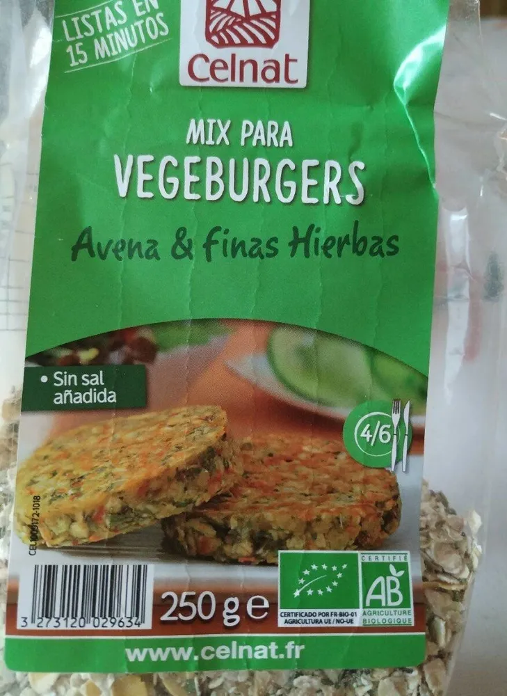 Vegeburgers avena & finas hierbas