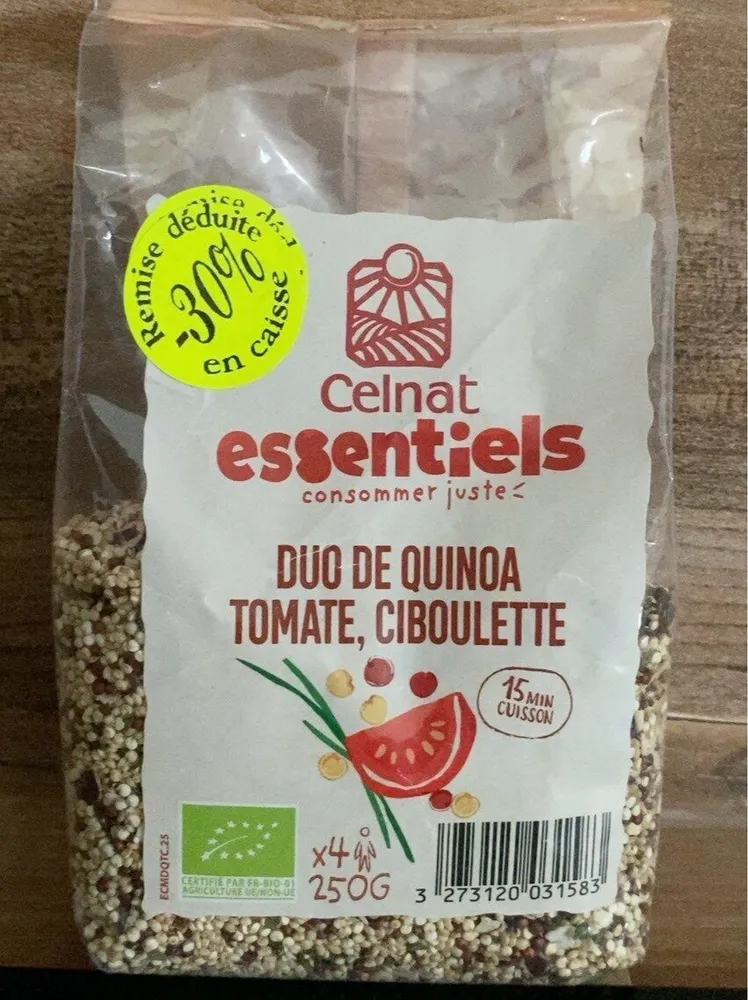 Duo de quinoa tomate, ciboulette