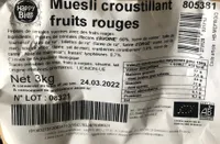 Muesli croustillant fruits rouges