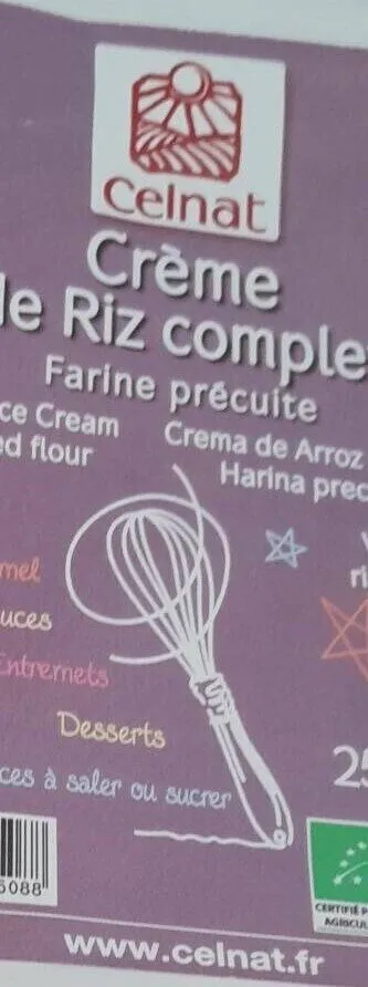 Crème de riz complet