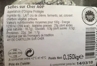 Selles sur Cher AOC au lait cru de chevre, 25%MG