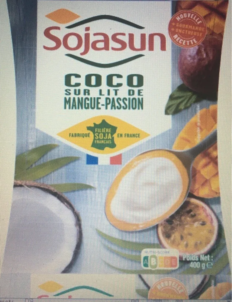 Dessert Soja sur lit de Mangue Passion