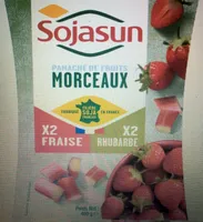 Panaché de fruits morceaux : 2 Fraise 2 Rhubarbe
