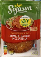 Galettes Soja & Blé, Tomates, Basilic & Mozarella