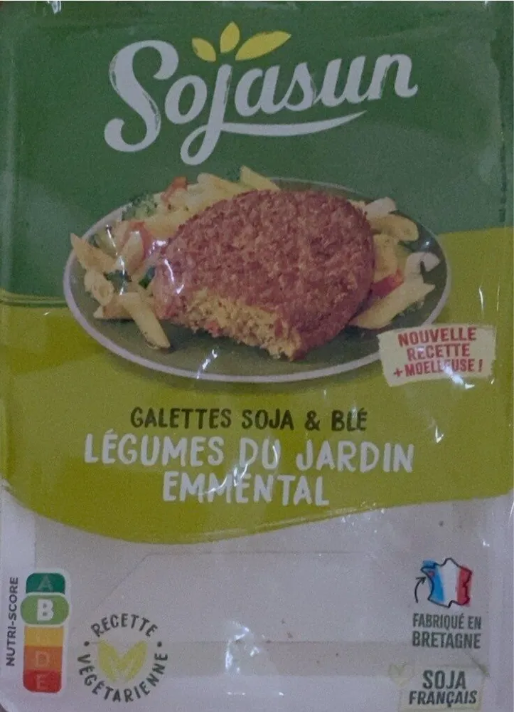 Galettes Soja et blé Légumes du Jardin Emmental