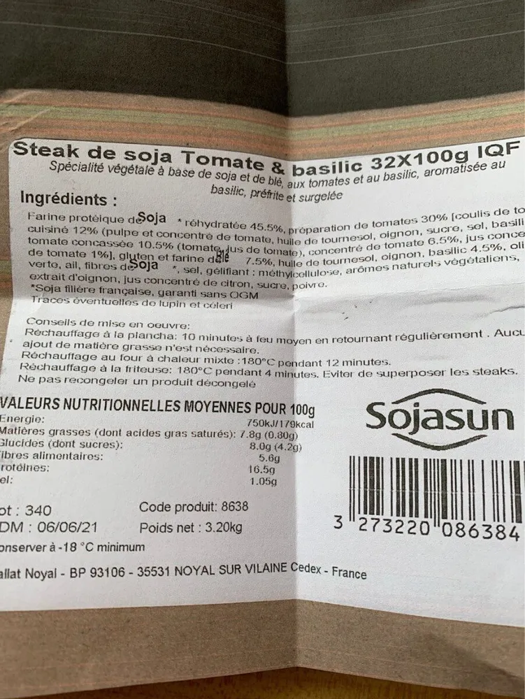 Steak de soja