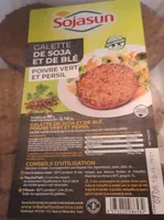 Galette de soja et de blé poivre vert et persil