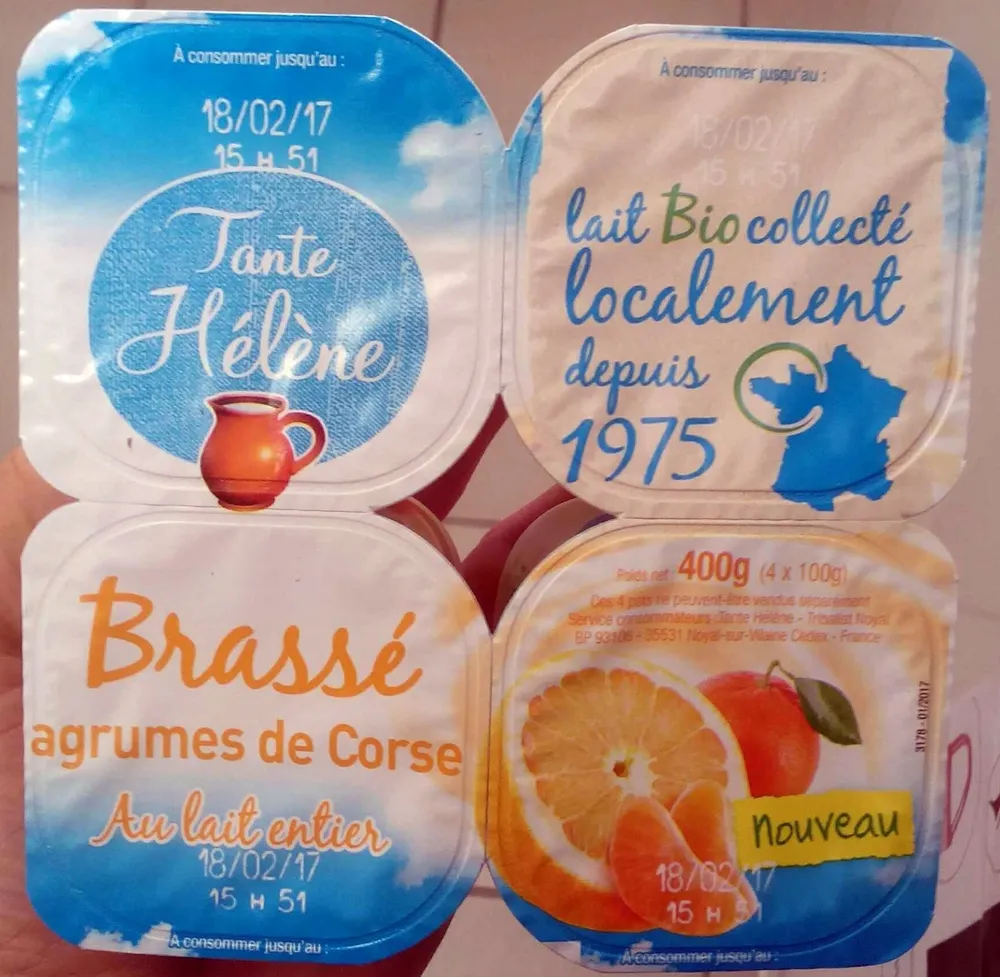 Brassé agrumes de Corse au lait entier