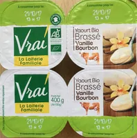 Yaourt Bio Brassé Vanille Bourbon