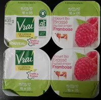 Yahourt bio brassé à la framboise