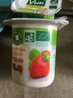 Yaourt brassé au lait entier biologique sucré à la fraise française VRAI, 4 pots de