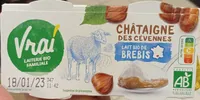Châtaigne des Cévennes lait bio de brebis