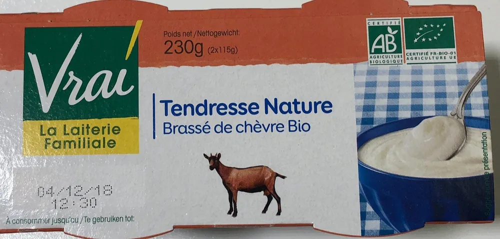 Yaourt brassé biologique au lait de chèvre nature
