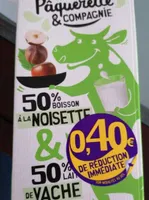 50% BOISSON À LA NOISETTE & 50% LAIT DE VACHE