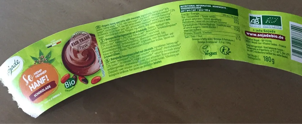 Creme chocolat au soja